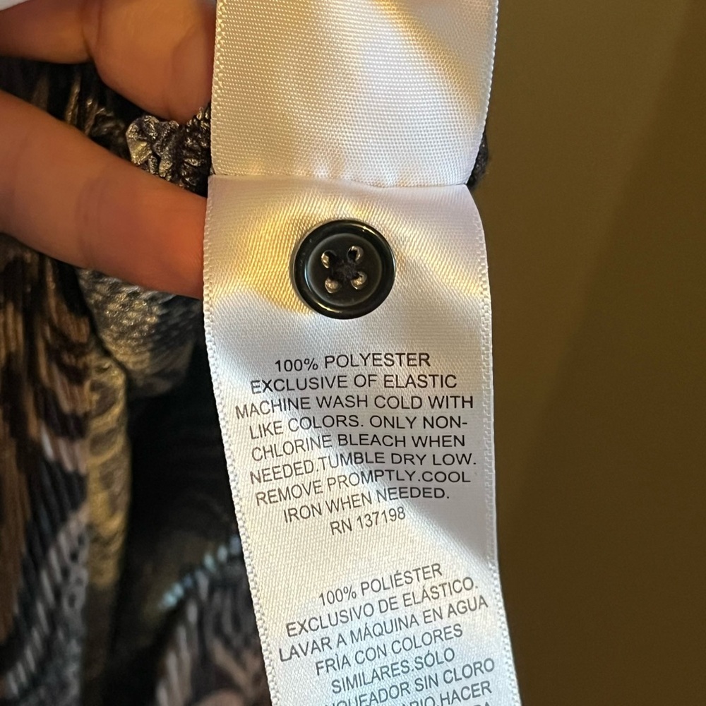 NWT Nina Parker 3X Womens Black Swirl Plus Keyhole Pleated Maxi Dress Ret $129! - Picture 10 of 16